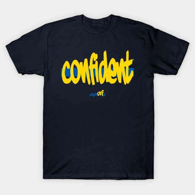 confident alpha fit blue and yellow T-Shirt by Gsweathers